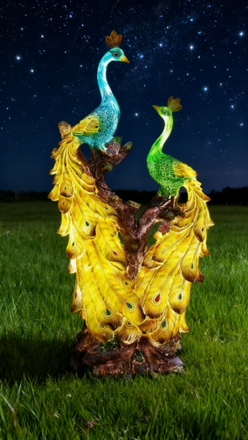 玻璃钢仿真孔雀雕塑 (4)