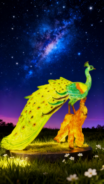 玻璃钢仿真孔雀雕塑 (5)