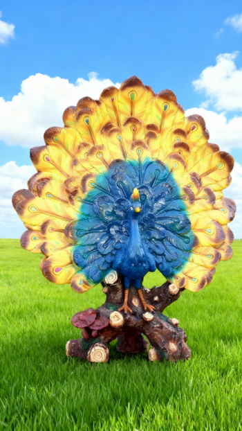 玻璃钢仿真孔雀雕塑 (10)