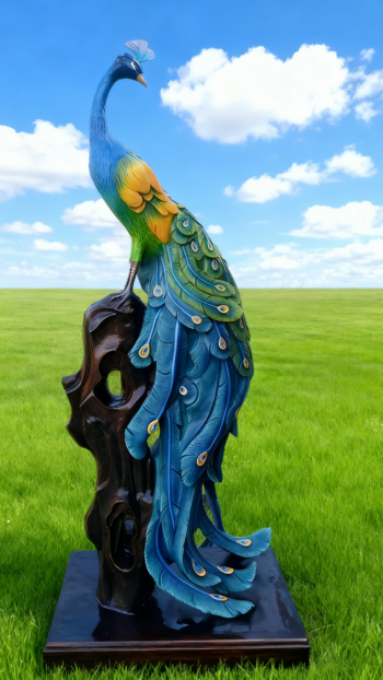 玻璃钢仿真孔雀雕塑 (15)