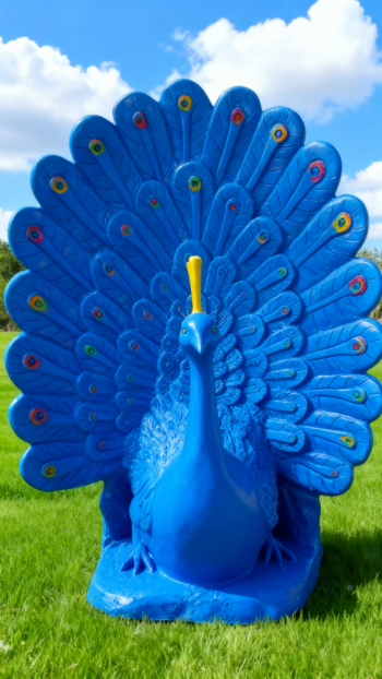 玻璃钢仿真孔雀雕塑 (16)