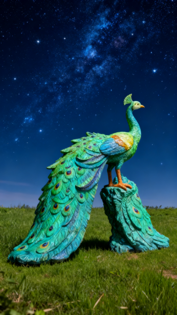 玻璃钢仿真孔雀雕塑 (18)