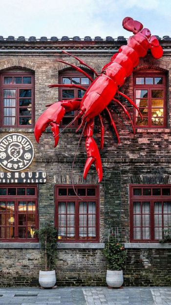 玻璃钢龙虾雕塑 (1)