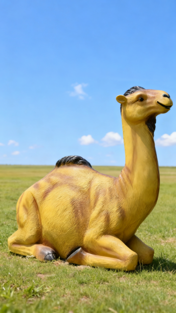 玻璃钢仿真骆驼雕塑 (2)