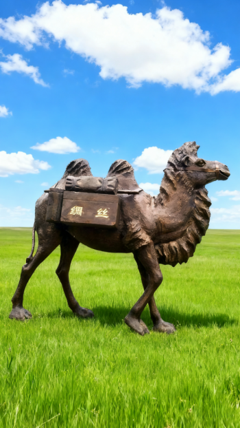 玻璃钢骆驼仿铜雕塑 (4)