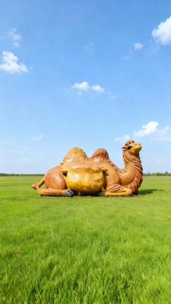 玻璃钢仿真骆驼雕塑 (7)