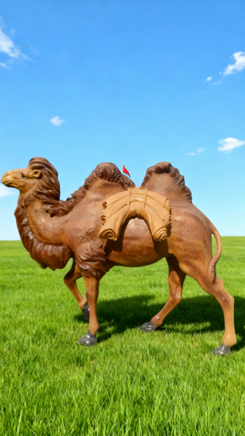 玻璃钢仿真骆驼雕塑 (8)