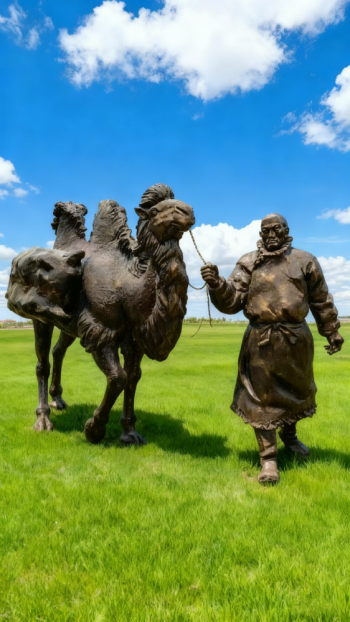 玻璃钢骆驼仿铜雕塑 (12)
