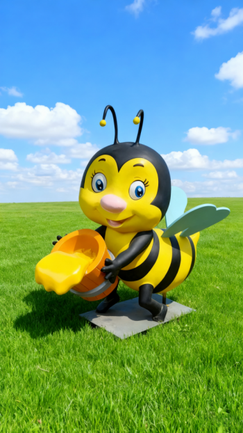 玻璃钢卡通蜜蜂雕塑 (1)