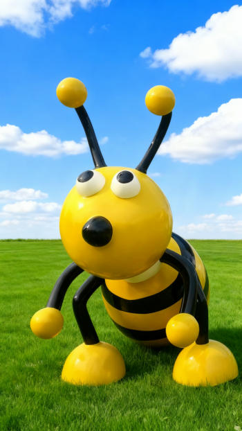 玻璃钢卡通蜜蜂雕塑 (2)