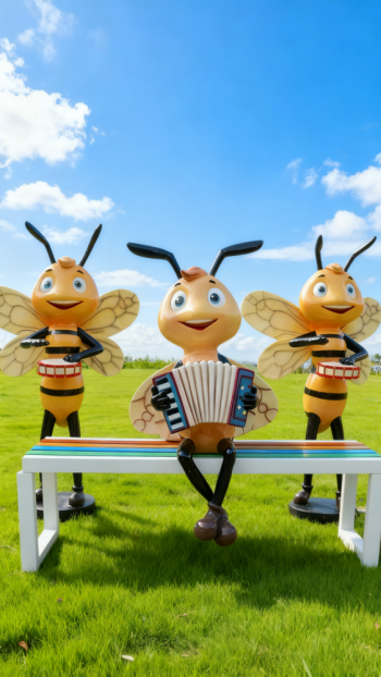 玻璃钢卡通蜜蜂雕塑 (10)