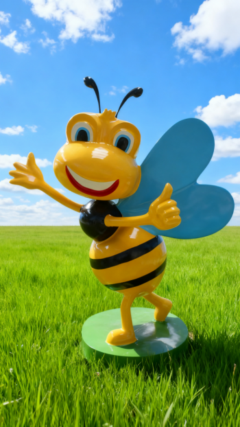 玻璃钢卡通蜜蜂雕塑 (13)