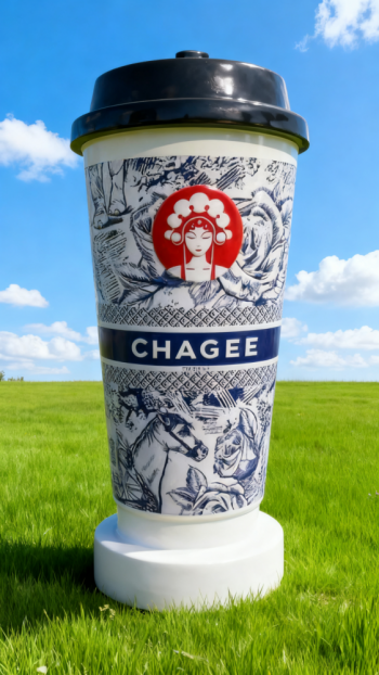 玻璃钢仿真奶茶杯雕塑 (2)