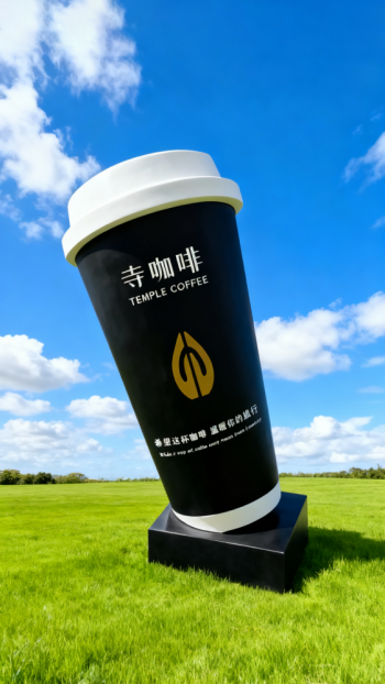 玻璃钢仿真奶茶杯雕塑 (3)