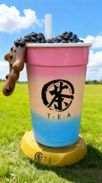 玻璃钢仿真奶茶杯雕塑 (31)