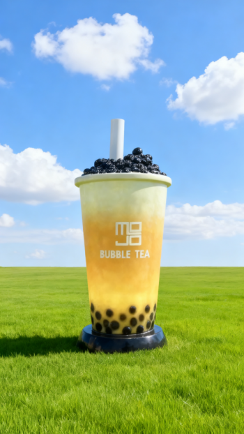 玻璃钢仿真奶茶杯雕塑 (32)