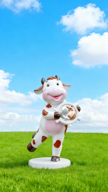 玻璃钢奶牛雕塑 (1)