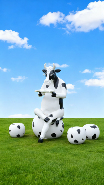 玻璃钢奶牛雕塑 (4)