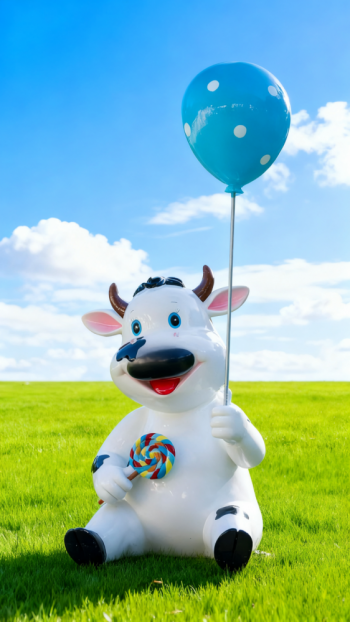 玻璃钢奶牛雕塑 (8)