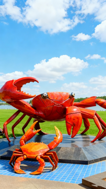 玻璃钢螃蟹雕塑 (1)