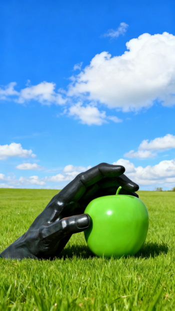 玻璃钢苹果雕塑 (3)