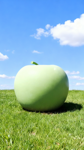 玻璃钢苹果雕塑 (5)