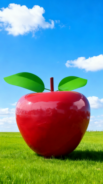 玻璃钢苹果雕塑 (7)