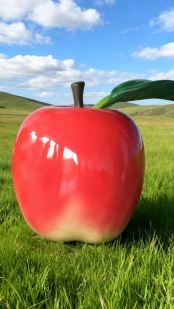 玻璃钢苹果雕塑 (8)