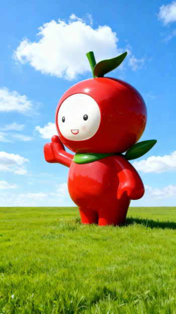 玻璃钢苹果雕塑 (13)