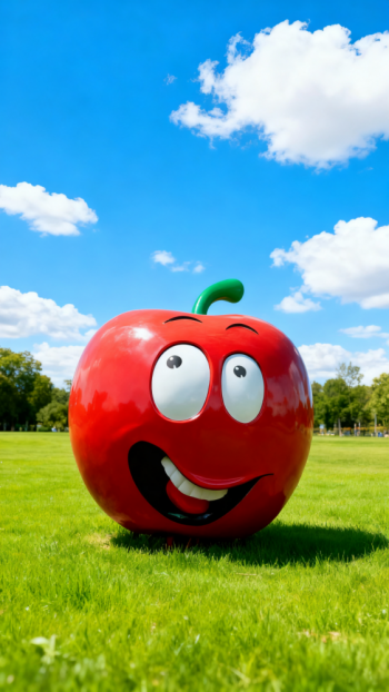 玻璃钢苹果雕塑 (15)