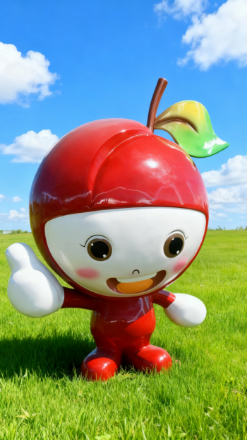 玻璃钢苹果雕塑 (16)