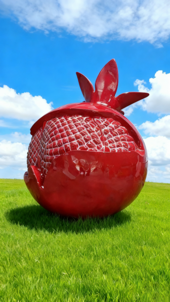 玻璃钢仿真石榴雕塑 (6)