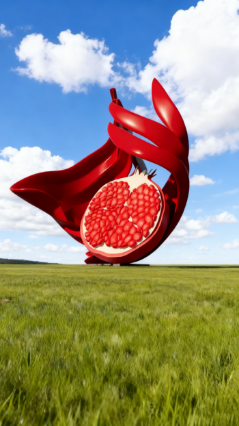 玻璃钢仿真石榴雕塑 (7)