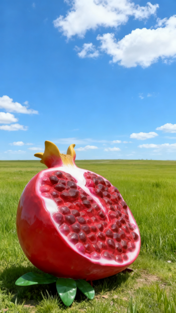 玻璃钢仿真石榴雕塑 (8)