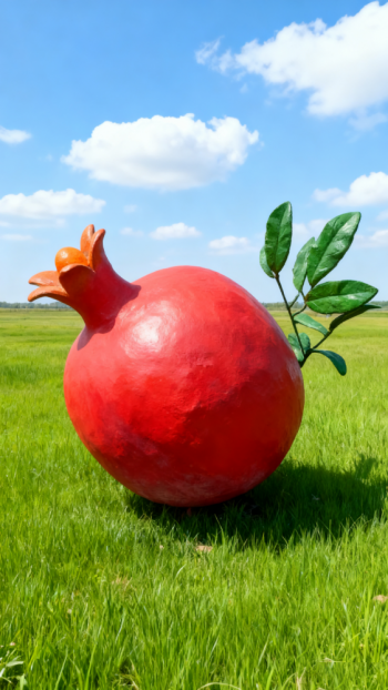 玻璃钢仿真石榴雕塑 (10)