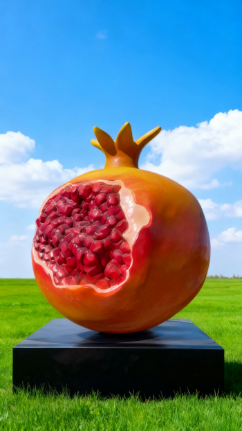 玻璃钢仿真石榴雕塑 (15)