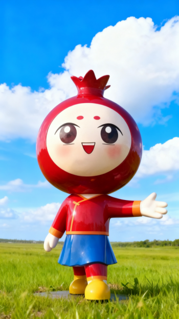 玻璃钢卡通石榴雕塑公仔 (2)