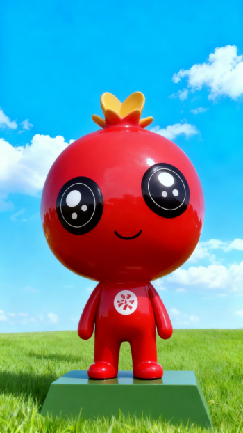 玻璃钢卡通石榴雕塑公仔 (3)