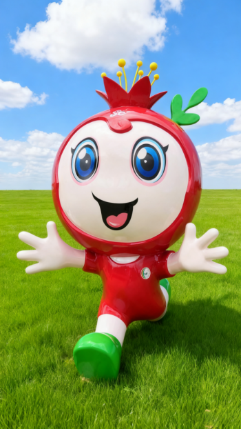 玻璃钢卡通石榴雕塑公仔 (4)