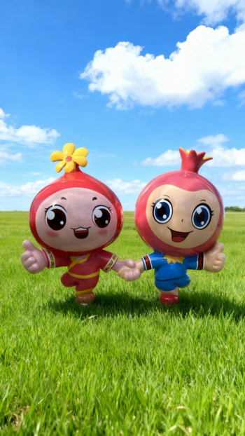 玻璃钢卡通石榴雕塑公仔 (5)