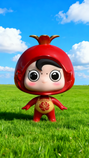 玻璃钢卡通石榴雕塑公仔 (10)