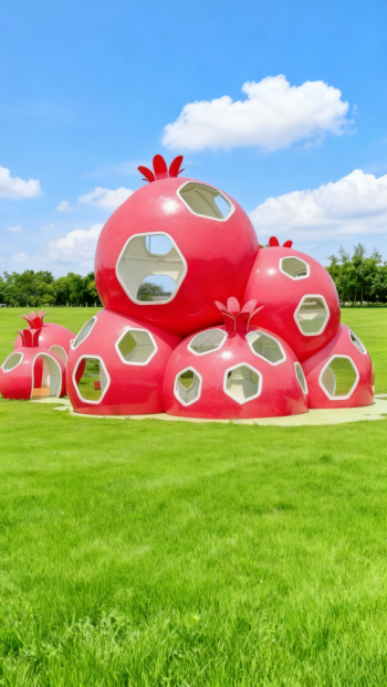 玻璃钢石榴景观雕塑 (8)