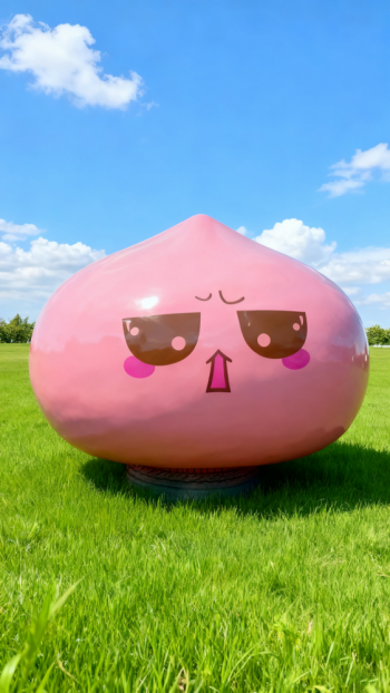 玻璃钢桃子雕塑 (2)