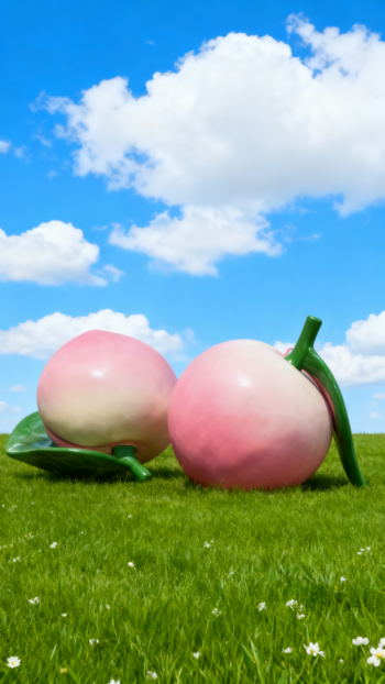 玻璃钢桃子雕塑 (8)