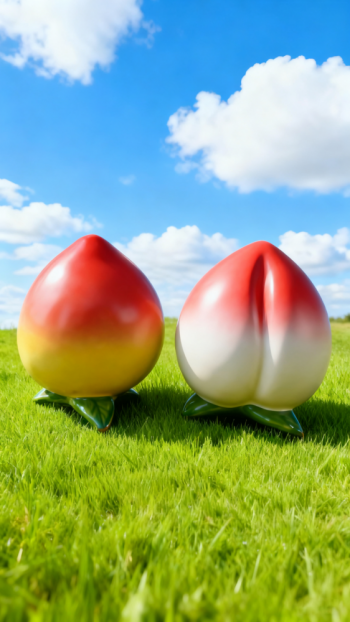 玻璃钢桃子雕塑 (9)