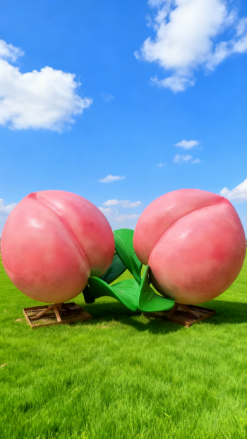 玻璃钢桃子雕塑 (10)