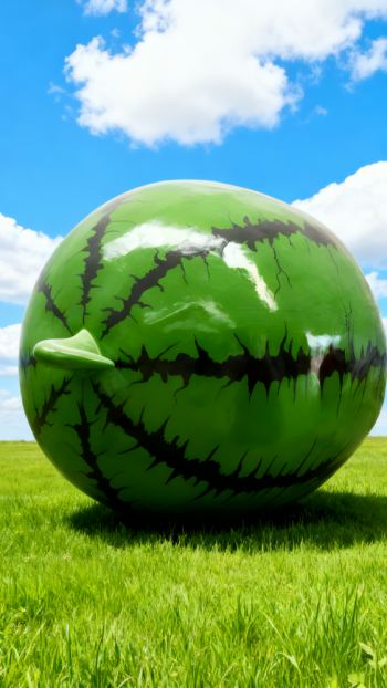 玻璃钢西瓜雕塑 (1)