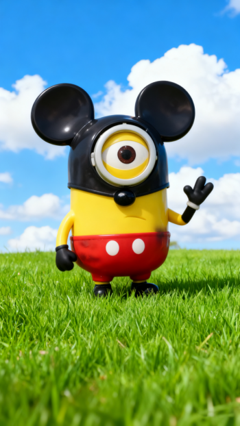 卡通小黄人雕塑 (6)