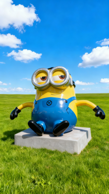 卡通小黄人雕塑 (8)