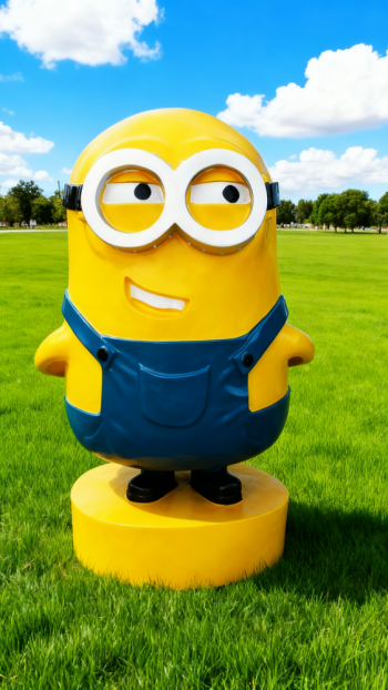 卡通小黄人雕塑 (13)